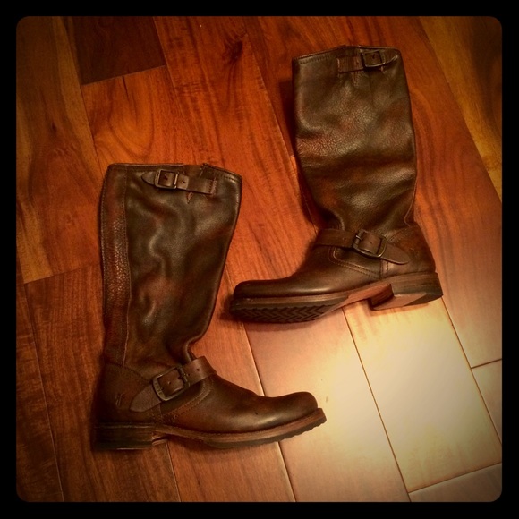 Frye worn twice veronica slouch boots brown