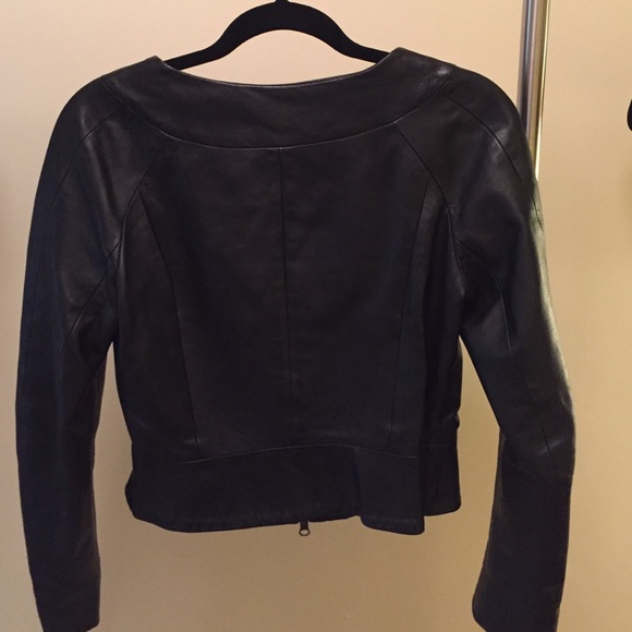 Veste En Cuir YIGAL AZROUËL Femme Taille 6 - Manches Amovibles, Doublure Shearling, Occasion Excellent état