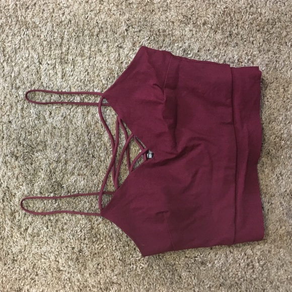 Charlotte Russe Tops - Maroon crop top