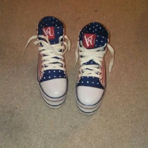YRU Elevation Stars And Stripes Platform Sneakers