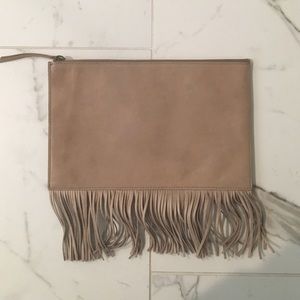 Madewell leather clutch