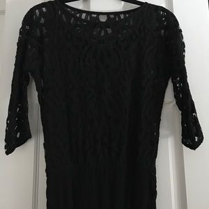 Velvet (brand) black lace & stretch dress;sz small