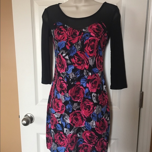 Material Girl Mini Mesh Sleeve Dress