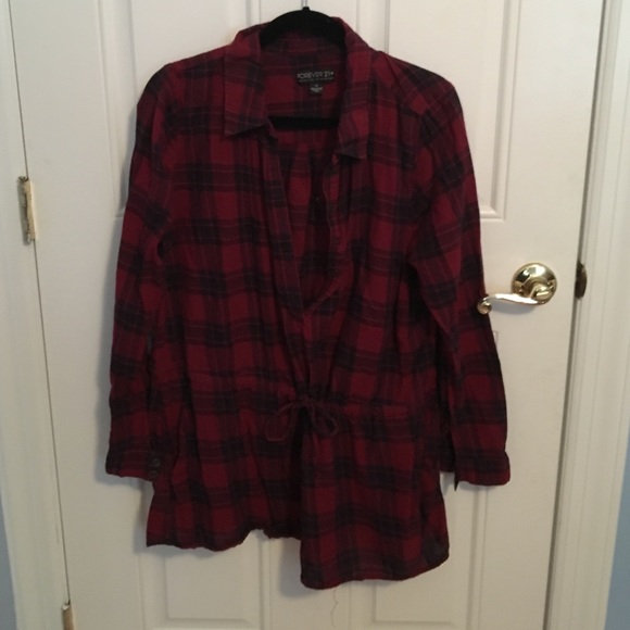 Forever 21 plaid tunic