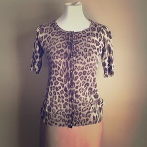 Talbots Leopard Print Cartigan