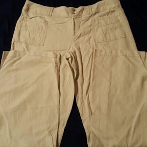 Light Khaki Linen Pants