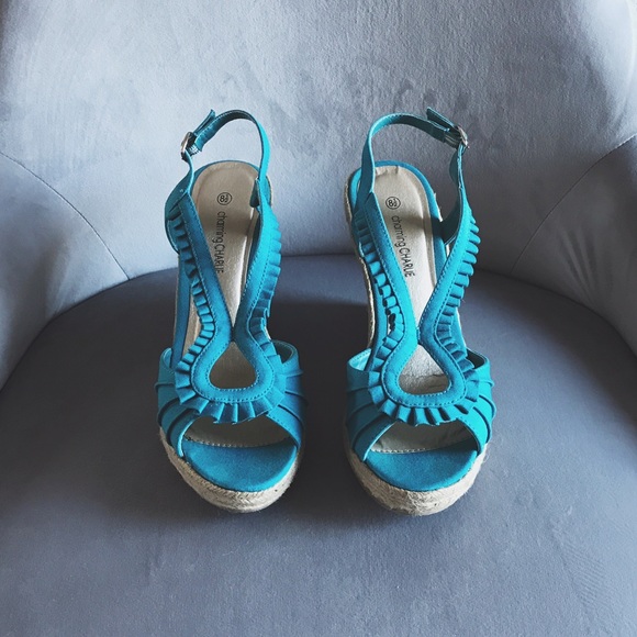 Turquoise Wedges - Picture 2 of 4