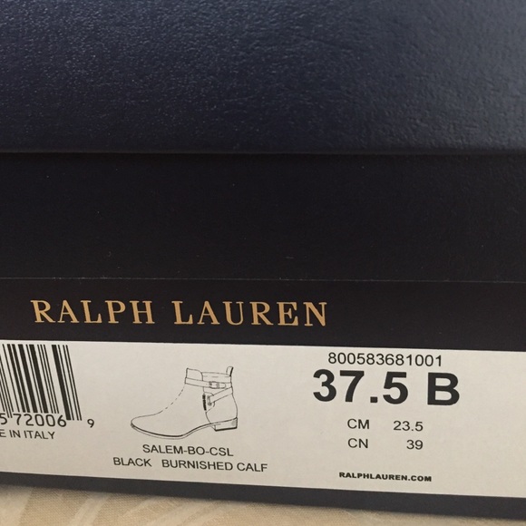 RALPH LAUREN SALEM LEATHER BOOTS - Picture 3 of 4