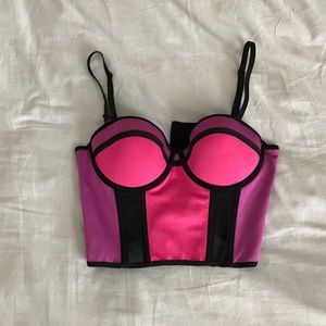 Lingerie style crop top