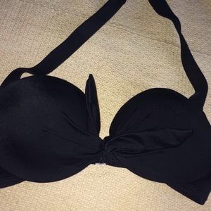 Black push-up bikini top