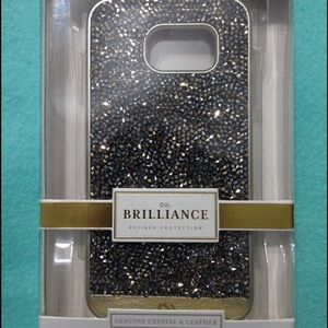 Genuine Crystal & Leather Samsung Galaxy 6 Case
