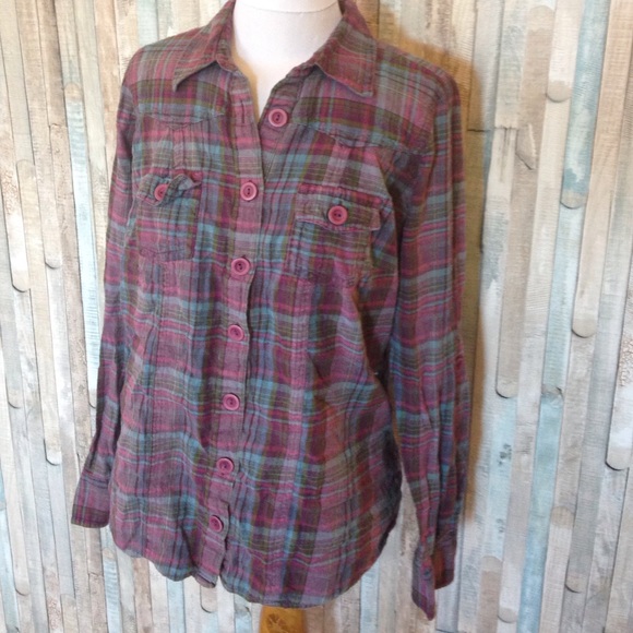 Maurices button up purple shirt