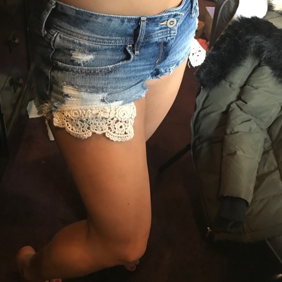 Hco jeans shorts with decorative shorts