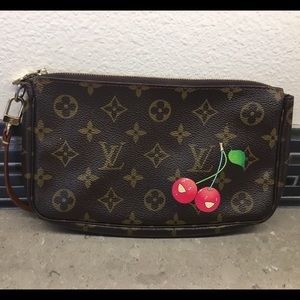 Authentic Louis Vuitton Monogram Cherry Pochette