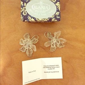 Handmade 925. Silver Flower Earrings