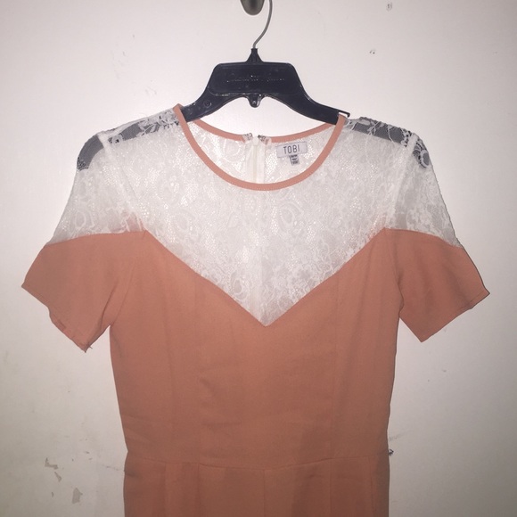 Tobi Mrs. Bond Jumpsuit in Blush & Ivory - Picture 1 of 2