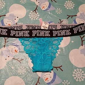 "Pink" turquoise thong