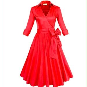 Retro cocktail dress with sash