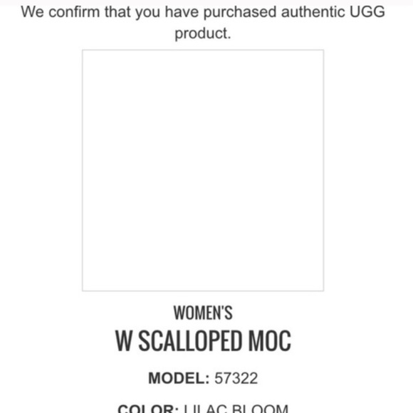 UGG authentic scalloped lilac bloom moccasins Sz 9 - Picture 3 of 4