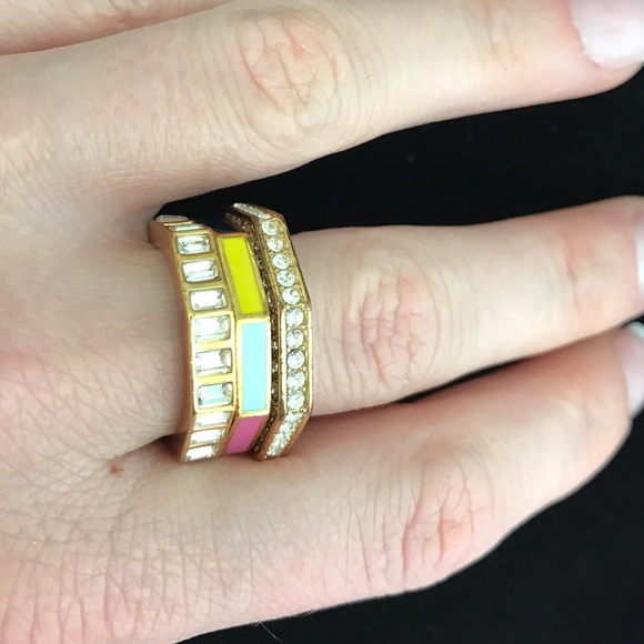 Marc by Marc Jacobs metallic ring set
