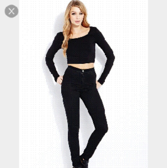 Forever 21 long sleeve crop top - Picture 2 of 3