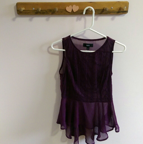 Mossimo Supply Co. Tops - Sheer lace peplum top