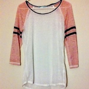 Coral Baseball Tee
