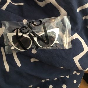 White cat eye sunglasses