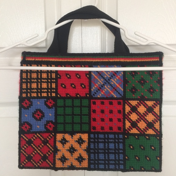 Vintage 60's Woven Tote Bag