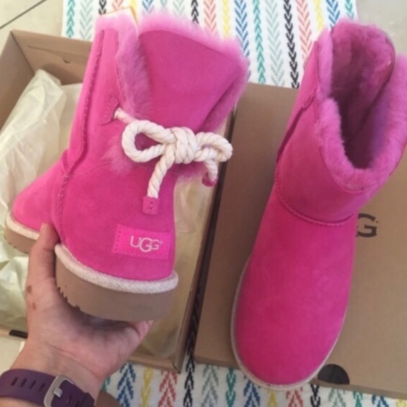 UGG Shoes - UGG authentic Selene rope bow boots Sz 8 new