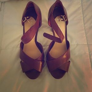 Gianni Bini Brown Leather Pumps