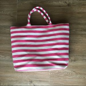 Pink and White Tote