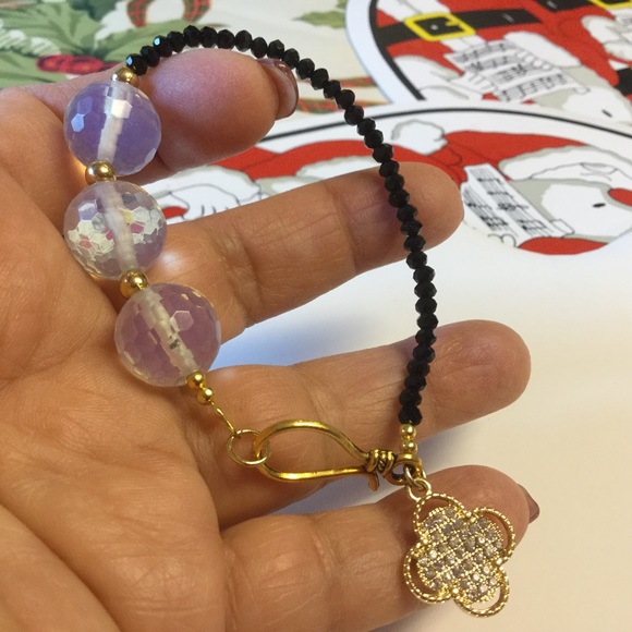 Nela's Creations Jewelry - ❌SOLD❌ Opal Crystal Handmade Bracelet Gold Plated