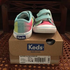 Keds Glittery Hook and Loop Sneaker