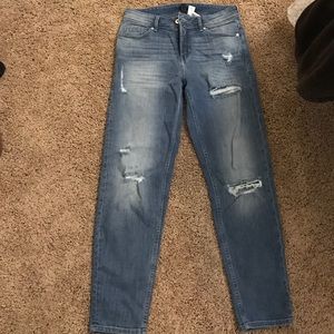 Ripped boyfriend jeans