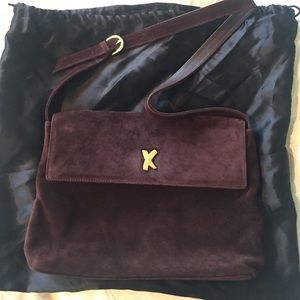 VINTAGE PALOMA PICASSO SUEDE HANDBAG
