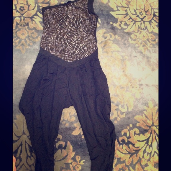 TOV Black and Silver jumpsuit - Picture 1 of 3
