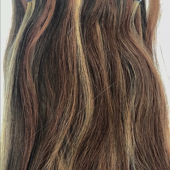 18" clip-in human hair extensions