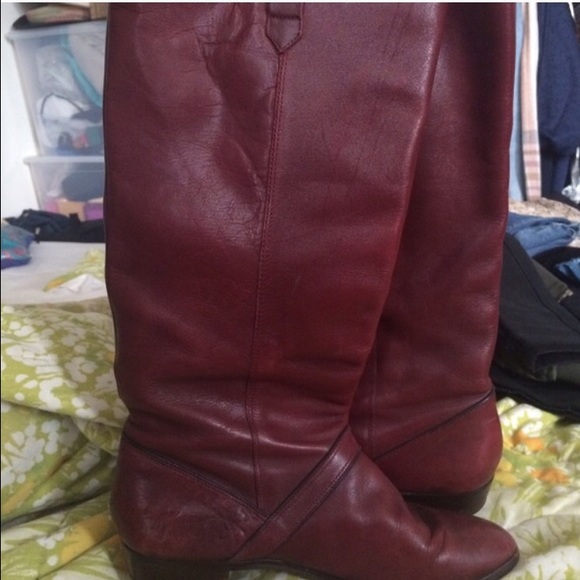 Vintage Etienne Aigner Oxblood riding boots