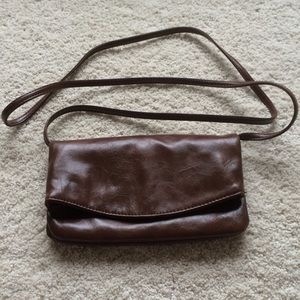 Brown Folded Crossbody