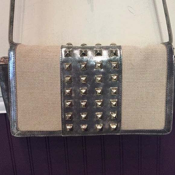 Silver leather purse