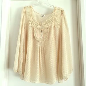 Daniel Rainn Brand Cream Blouse. Sz XL
