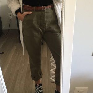 BGD high rise army green pants