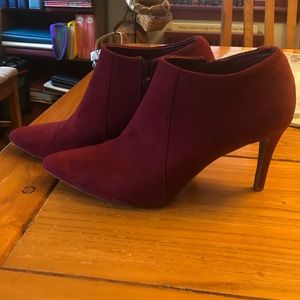 Maroon Heeled Booties