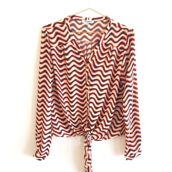 Red & Navy Top