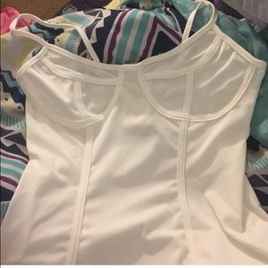 Mock aa bodysuit & white skater dress