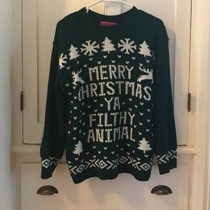 "Filthy Animal" Christmas Sweater