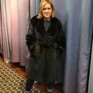 Real mink fine fur coat