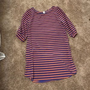 Orange and Blue Shift Dress