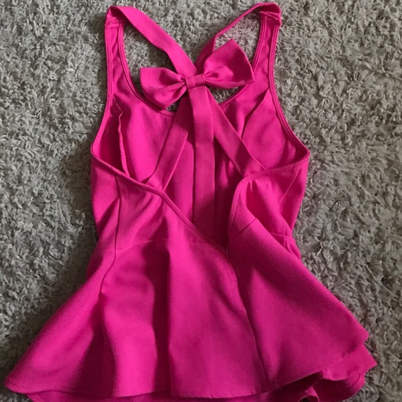 Pink Blouse with bow back